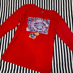 Kansas Jayhawks Tie Dye Lettering NCAA Shirt